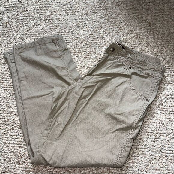 Mens Gravel Gear Ripstop cargo pants 36x32 khaki EUC - Picture 1 of 4